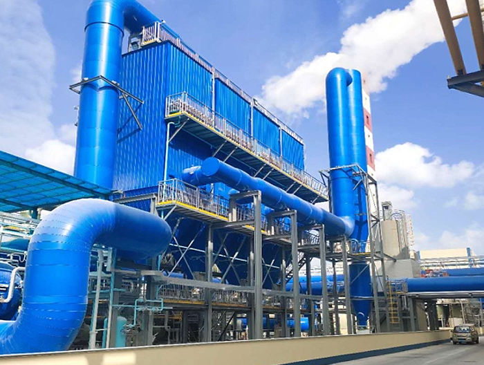 Glass fiber composite pipe dry process integrated modular exhaust gas treatment equipment